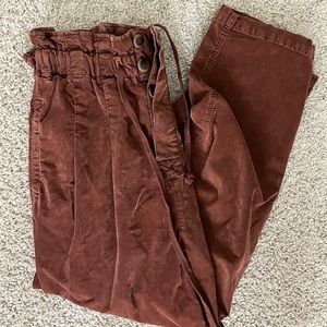 Free People High Waisted Corduroy Pants